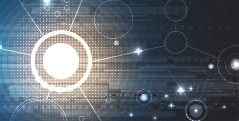 Technology security concept. Modern safety digital background