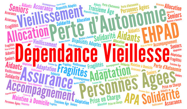 D&eacute;pendance vieillesse nuage de mots