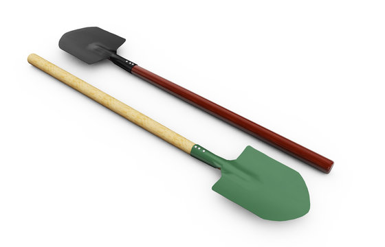 realistic 3d render of shovel