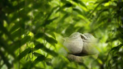 Couple of birds,background for Valentine's day.