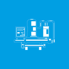 Industrial equipment. Machine. Vector icon.