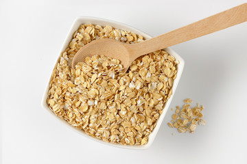 bowl of oat flakes