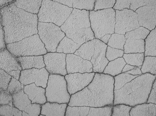  Grunge concrete cement wall with crack in industrial building