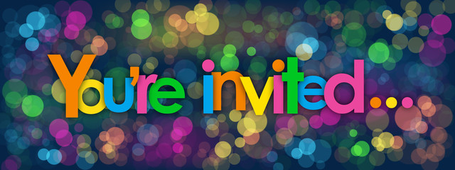 YOU’RE INVITED Colourful Card