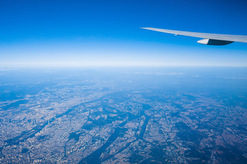 Fototapeta premium Air Vehicle, Airplane, Commercial Airplane, Flying, Fog