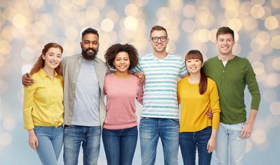 Obraz premium international group of happy smiling people