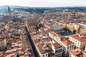 Obraz premium above view of Florence cityscape from Campanile