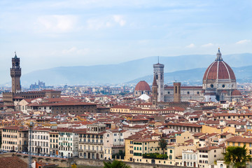 Fototapeta na wymiar view of historic centre of Florence city