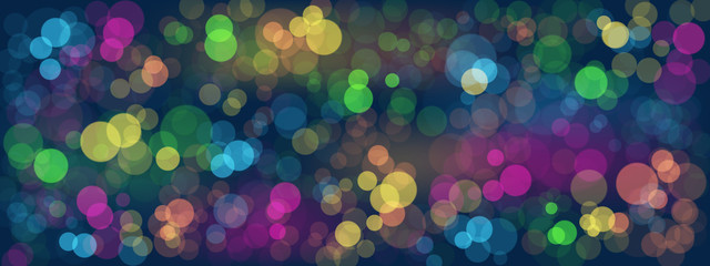BRIGHT BOKEH LIGHTS BANNER BACKGROUND