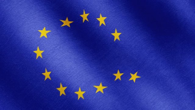 Brexit, the EU flag is a falling star