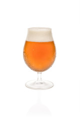 Tulip Glass With Belgium Beer