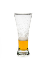 Half Empty Beer In a Pilsner Glass