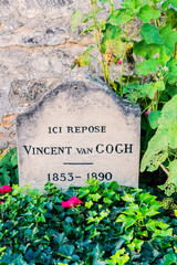 Vincent Van Gogh tomb. Val-d'Oise, France.