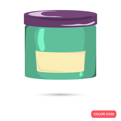 Hair mask color flat icon for web and mobile design