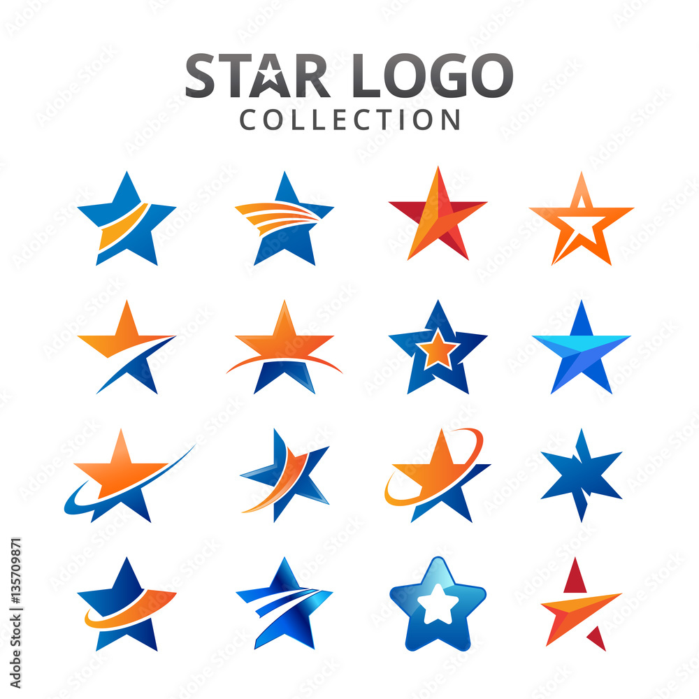 Sticker star collection logo