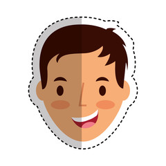young man avatar character vector illustration design