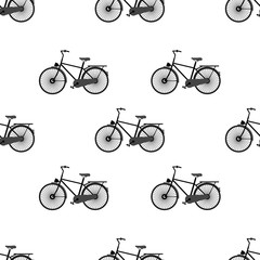 seamless pattern with bicycle