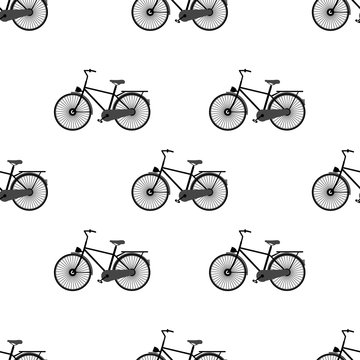 seamless pattern with bicycle