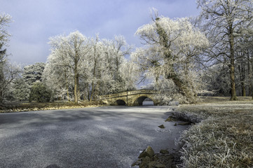 Wintersee. Winterteich.Schlosspark.