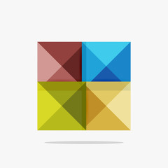 Vector blank abstract squares background