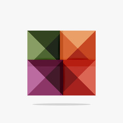 Vector blank abstract squares background