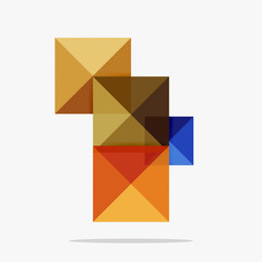 Vector blank abstract squares background