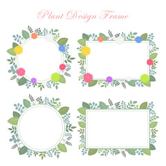 植物フレームイラストセット