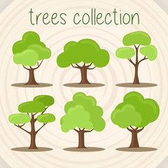 Trees Color Vector Selection - 135711628
