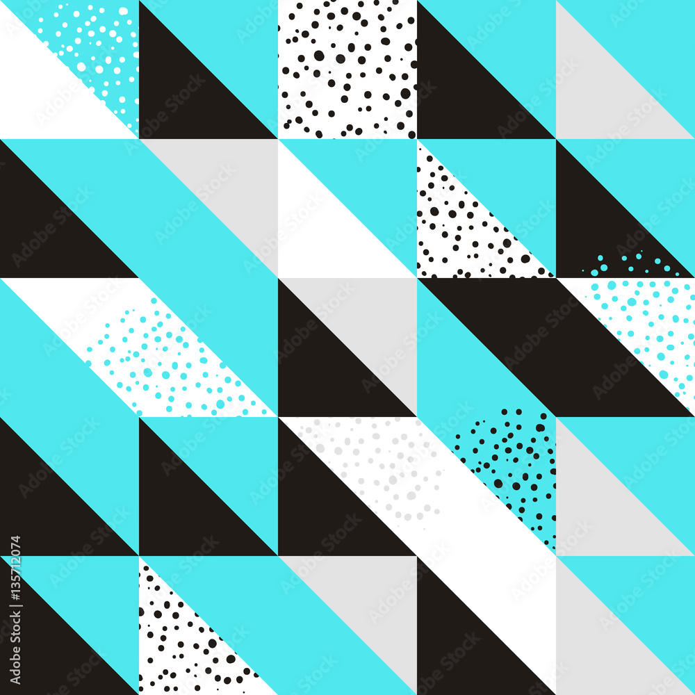 Aufkleber Vector abstract seamless pattern in trendy modern minimal style