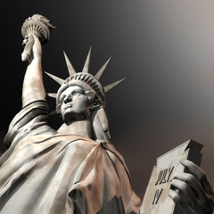 Obraz premium 3D Rendering, 3D Illustration of the Statue of Liberty