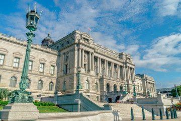 WASHINGTON DC, USA  The Library of Congress is the research library that officially serves the United States Congress and is the de facto national library of the United States.  - obrazy, fototapety, plakaty