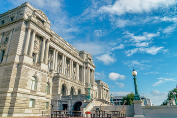 Fototapeta na wymiar WASHINGTON DC, USA The Library of Congress is the research library that officially serves the United States Congress and is the de facto national library of the United States. 