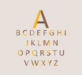 Font trendy design 2017 flat