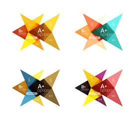 Fototapeta na wymiar Colorful arrow option infographics banners, business geometric templates