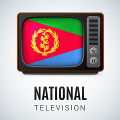 Round glossy icon of Eritrea