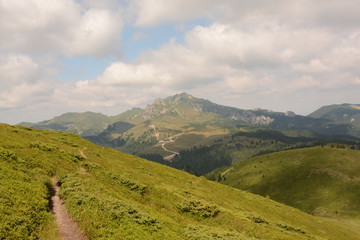 Fototapeta na wymiar Beautiful view of Carpathian Mountains, Romania