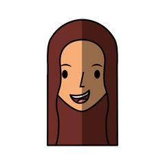 young woman avatar character vector illustration design