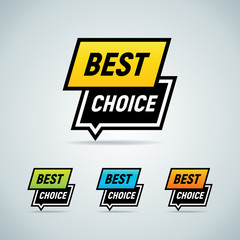 Best choice Vector label in different colors