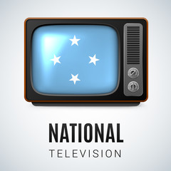 Round glossy icon of Micronesia