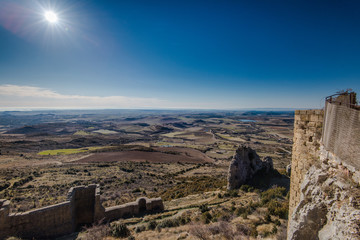 Fototapeta na wymiar view from Ancient medieval Loarre knight's Castle in Spain
