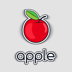 Apple red icon symbol on white background