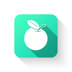 Apple symbol icon flat style on a white background.