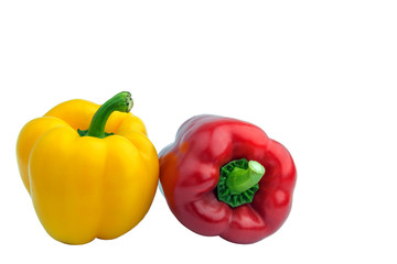 Sweet pepper isolated on white background.