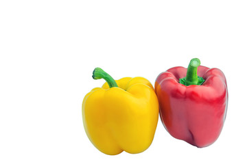 Sweet pepper isolated on white background.