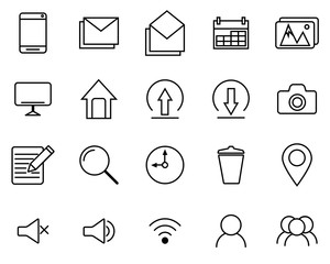 Black Icons set 