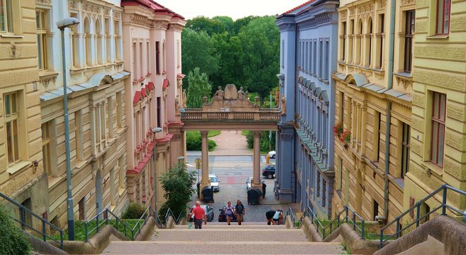 Historical Street In Brno, Czech Republic