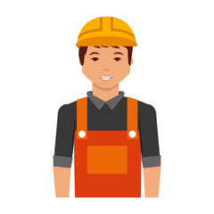 Construction professional avatar character vector illustration design