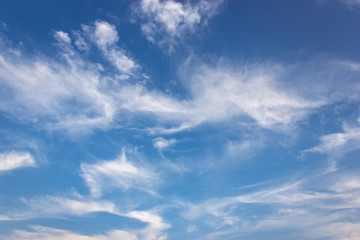 blue sky and white clouds.