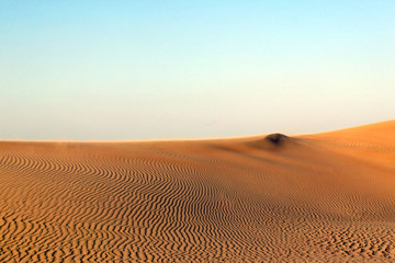 Sanddünen in der Wüste bei Dubai, Vereinigte Arabische Emirate, Naher Osten