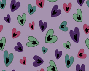 Fun seamless vintage love heart background in pretty colors. Great for baby announcement, Valentine's Day, Mother's Day, Easter, wedding, scrapbook, gift wrapping paper, textiles.